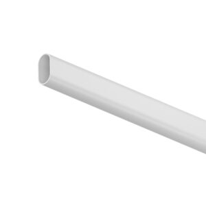 Drążek owalny 15x30 mm x 1mm do szafy biały mat 200 cm