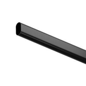 Drążek owalny 15x30 mm x 1mm do szafy czarny mat 200 cm