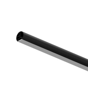Drążek led fi 25 mm x 1,5 mm profil aluminowy do szafy czarny struktura 100 cm