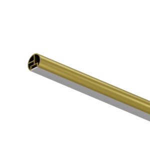 Drążek led fi 25 mm x 1,5 mm profil aluminowy do szafy złoty mat 200 cm