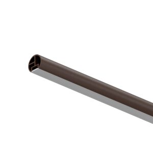 Drążek led fi 25 mm x 1,5 mm profil aluminowy do szafy brąz struktura 200 cm