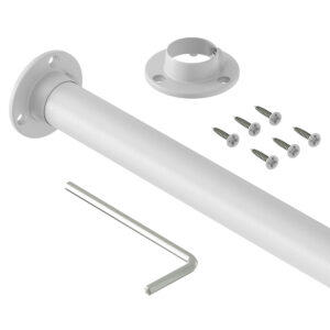 Classic drążek do szafy fi 25 mm biały mat 200 cm