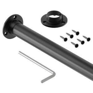 Classic drążek do szafy fi 25 mm czarny mat 200 cm