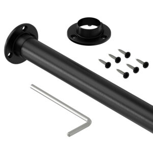 Classic drążek do szafy fi 25 mm czarny struktura 200 cm