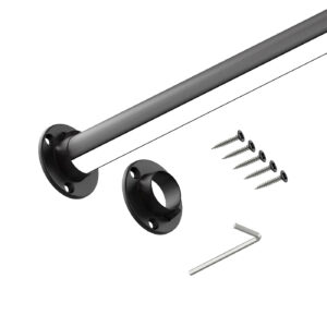 Classic Led drążek do szafy fi 25 mm czarny struktura 200 cm