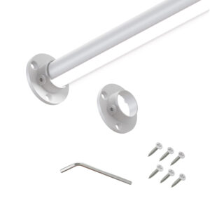 Led PRO I drążek do szafy fi 25 mm biały mat 200 cm