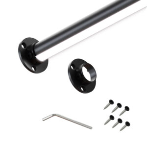 Led PRO I drążek do szafy fi 25 mm czarny mat 200 cm