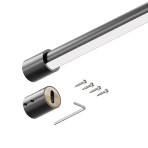 Smart Led drążek do szafy fi 25 mm czarny mat 200 cm