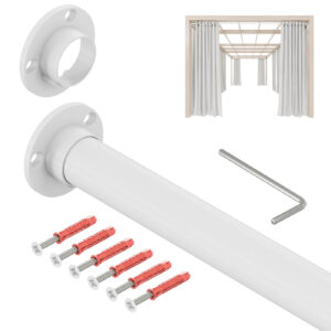 Taras drążek stalowy fi 25 mm biały mat 400 cm