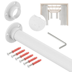 Taras Ocynk drążek stalowy fi 25 mm biały mat 100 cm