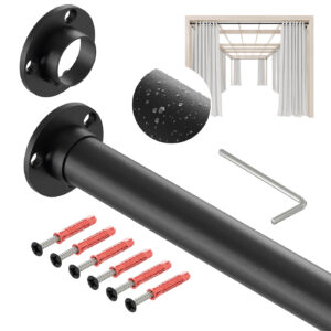 Taras Ocynk drążek stalowy fi 25 mm czarny struktura 100 cm