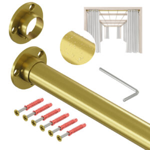 Taras Ocynk drążek stalowy fi 25 mm złoty mat 148 cm