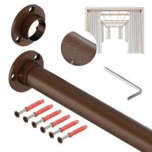 Taras Ocynk drążek stalowy fi 25 mm brąz struktura 148 cm