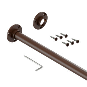 Mini drążek do szafy fi 16 mm brąz struktura 100 cm