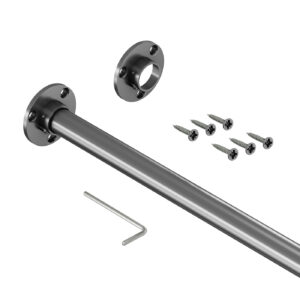 Mini drążek do szafy fi 16 mm grafit 100 cm