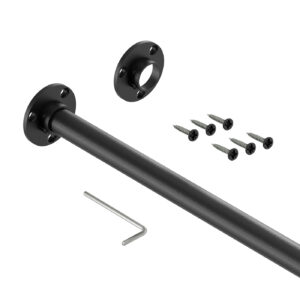 Mini drążek do szafy fi 16 mm czarny struktura 148 cm