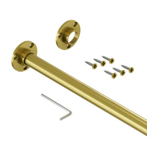 Mini drążek do szafy fi 16 mm złoty mat 148 cm