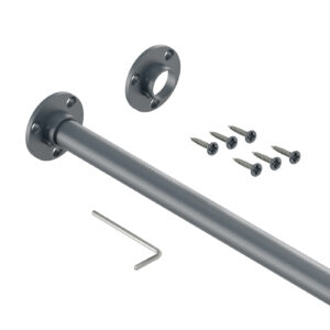 Mini drążek do szafy fi 16 mm antracyt struktura 148 cm