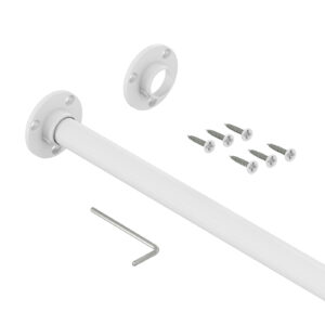 Mini drążek do szafy fi 16 mm biały mat 200 cm