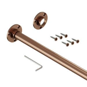 Mini drążek do szafy fi 16 mm miedziany mat 200 cm