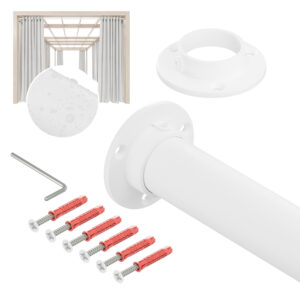 Taras Strong Ocynk stalowy fi 32 mm biały mat 200 cm