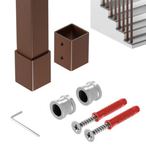 Harfa Slim balustrada 25x25 mm brąz struktura 295 cm