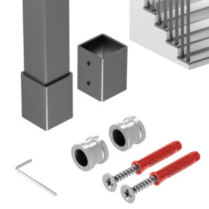 Harfa Slim balustrada 25x25 mm grafit 400 cm