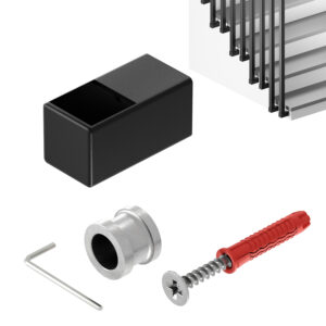 Harfa Soho K uchwyt końcowy boczny balustrady 25x25 mm czarny struktura