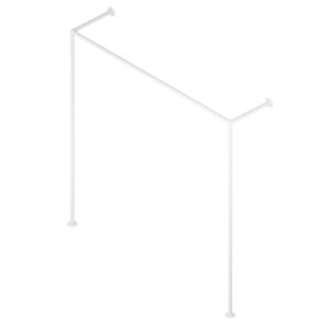 Hotse wieszak loftowy na ubrania fi 25mm 150x150 biały mat