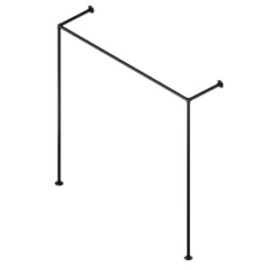 Hotse wieszak loftowy na ubrania fi 25mm 150x150 czarny struktura