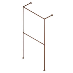 Hotse II wieszak loftowy na ubrania fi 25mm 100x200 brąz struktura
