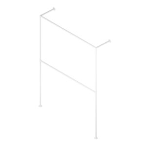 Hotse II wieszak loftowy na ubrania fi 25mm 150x200 biały mat