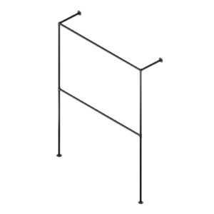 Hotse II wieszak loftowy na ubrania fi 25mm 150x200 czarny mat