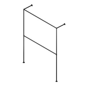Hotse II wieszak loftowy na ubrania fi 25mm 150x200 czarny struktura