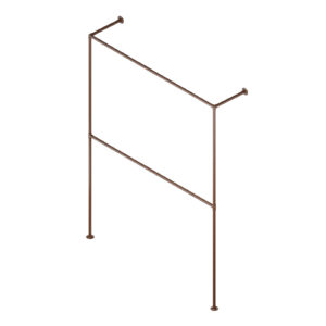 Hotse II wieszak loftowy na ubrania fi 25mm 150x200 brąz struktura