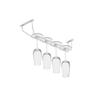 Alko wieszak na kieliszki do wina 1 rzędowy biały mat