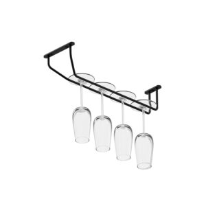 Alko wieszak na kieliszki do wina 1 rzędowy czarny struktura