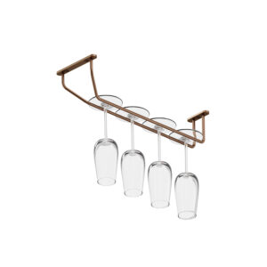 Alko wieszak na kieliszki do wina 1 rzędowy miedziany mat