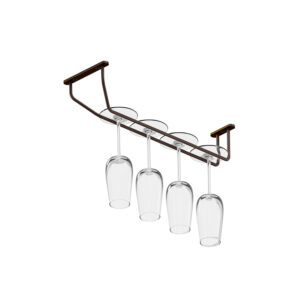 Alko wieszak na kieliszki do wina 1 rzędowy brąz struktura