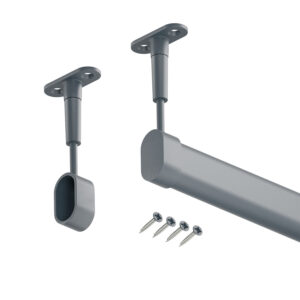 Hanger drążek do szafy owalny antracyt struktura 148 cm