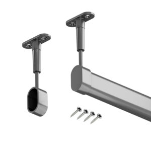 Hanger drążek do szafy owalny grafit 148 cm