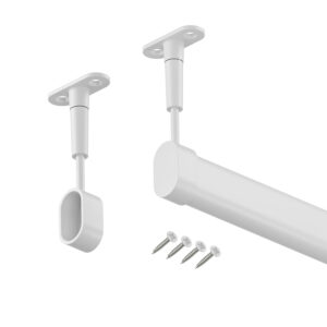 Hanger drążek do szafy owalny biały mat 200 cm