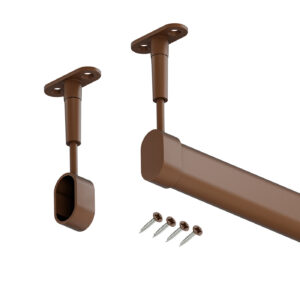 Hanger drążek do szafy owalny brąz struktura 200 cm