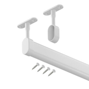 Hanger S drążek do szafy owalny biały mat 200 cm