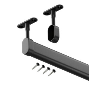 Hanger S drążek do szafy owalny czarny struktura 200 cm