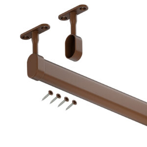 Hanger S drążek do szafy owalny brąz struktura 200 cm