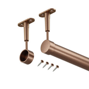 Modern drążek do szafy fi 25 mm miedziany mat 100 cm