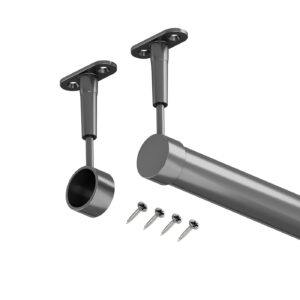 Modern drążek do szafy fi 25 mm grafit 100 cm