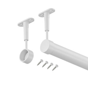 Modern drążek do szafy fi 25 mm biały mat 200 cm