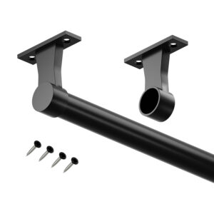 Elegance drążek do szafy fi 25 mm czarny mat 200 cm